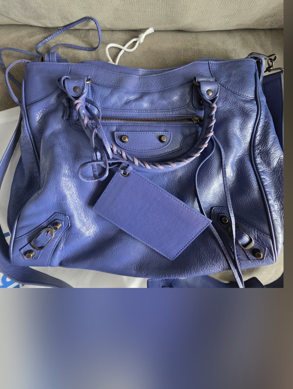 Balenciaga City Bag In Periwinkle